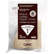 CAFEC ABACA Cone-Shaped suodatinpaperi 1 kuppi, ruskea 100 kpl