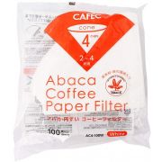 CAFEC ABACA Cone-Shaped suodatinpaperi 4 kuppia, valkoinen 100 kpl