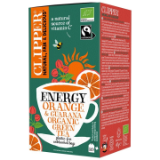 Clipper Organic Green Tea Energy Orange & Guarana 20 teepussia