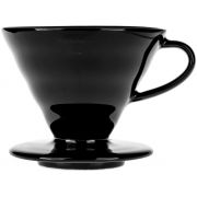 Hario Kasuya V60 Dripper koko 02 keraaminen suodatinsuppilo, musta