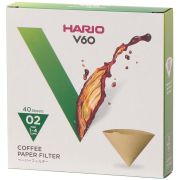 Hario V60 Misarashi ruskea suodatinpaperi koko 02, 40 kpl laatikko