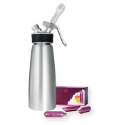 iSi Cream Profi Whip -kermasifoni 0,5 l + iSi Cream Chargers N2O -panokset 24 kpl