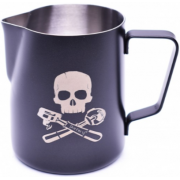 JoeFrex Powder Coated Milk Pitcher 350 ml, Black Skull