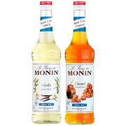 Monin sokeriton Vanille 700 ml + sokeriton Caramel 700 ml