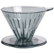 Timemore Crystal Eye Dripper suodatinsuppilo koko 02, kirkas musta