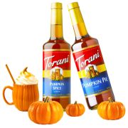 Torani Pumpkin Pie 750 ml + Torani Pumpkin Spice 750 ml makusiirappi