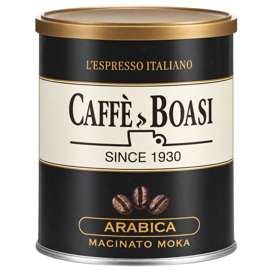 Caffè Boasi 100% Arabica jauhettu kahvi 250 g purkki