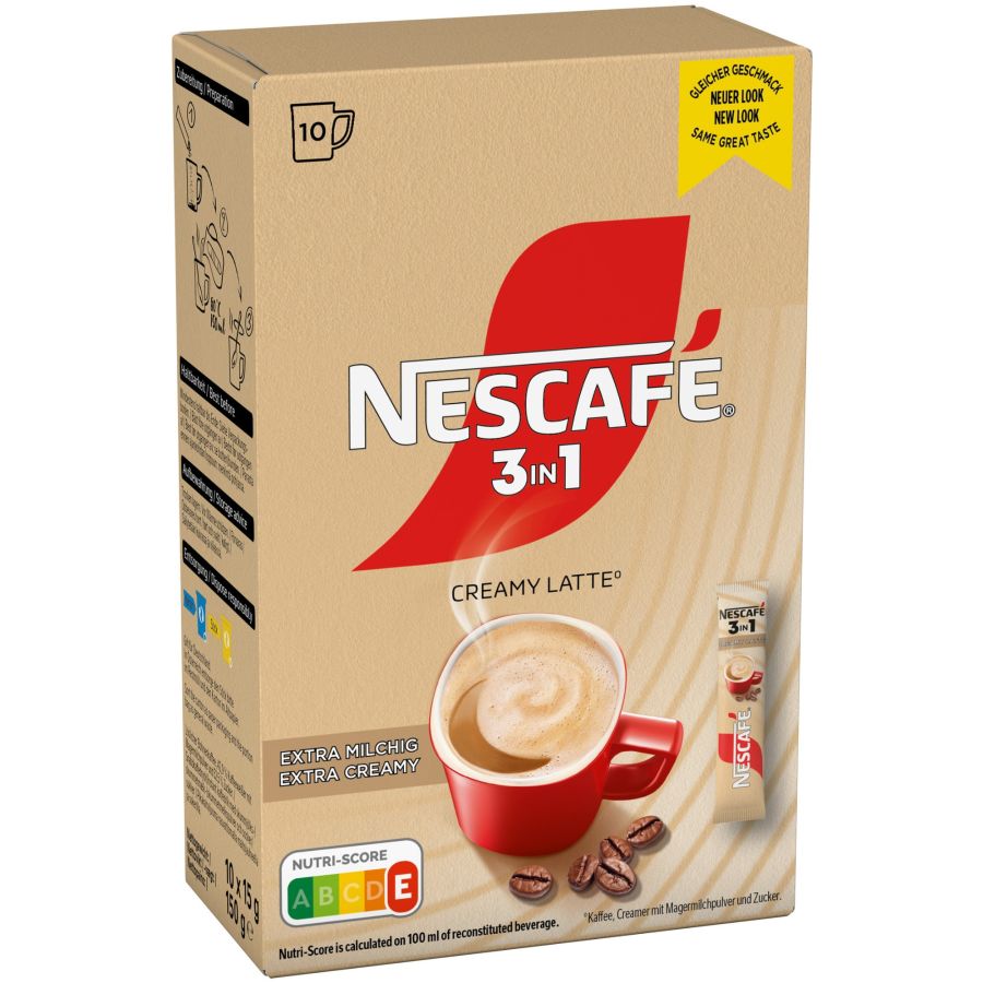Nescafé 3in1 Creamy Latte erikoispikakahvi 10 x 15 g