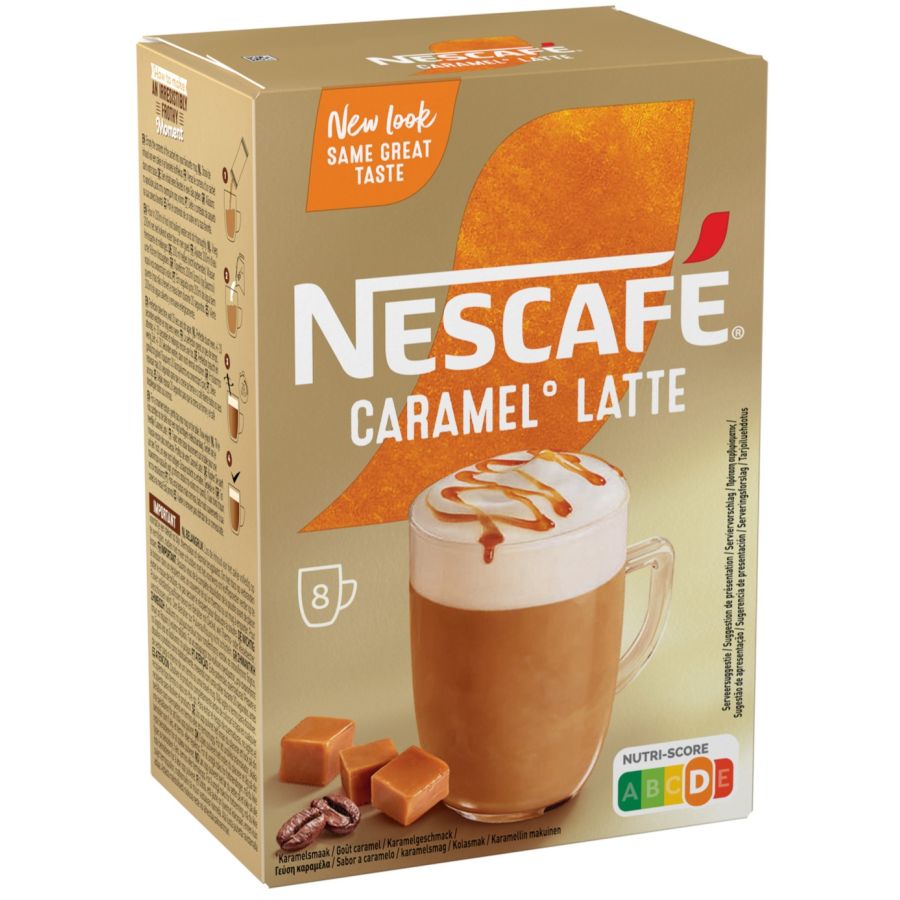 Nescafé Gold Caramel Latte erikoispikakahvi 8 x 17 g