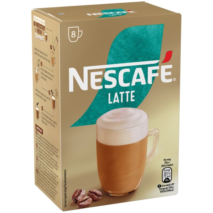 Nescafé Latte erikoispikakahvi 8 x 18 g