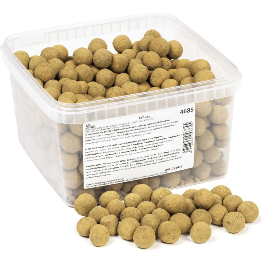 Panda suklaasalmiakkilakupallo 2,2 kg laatikko
